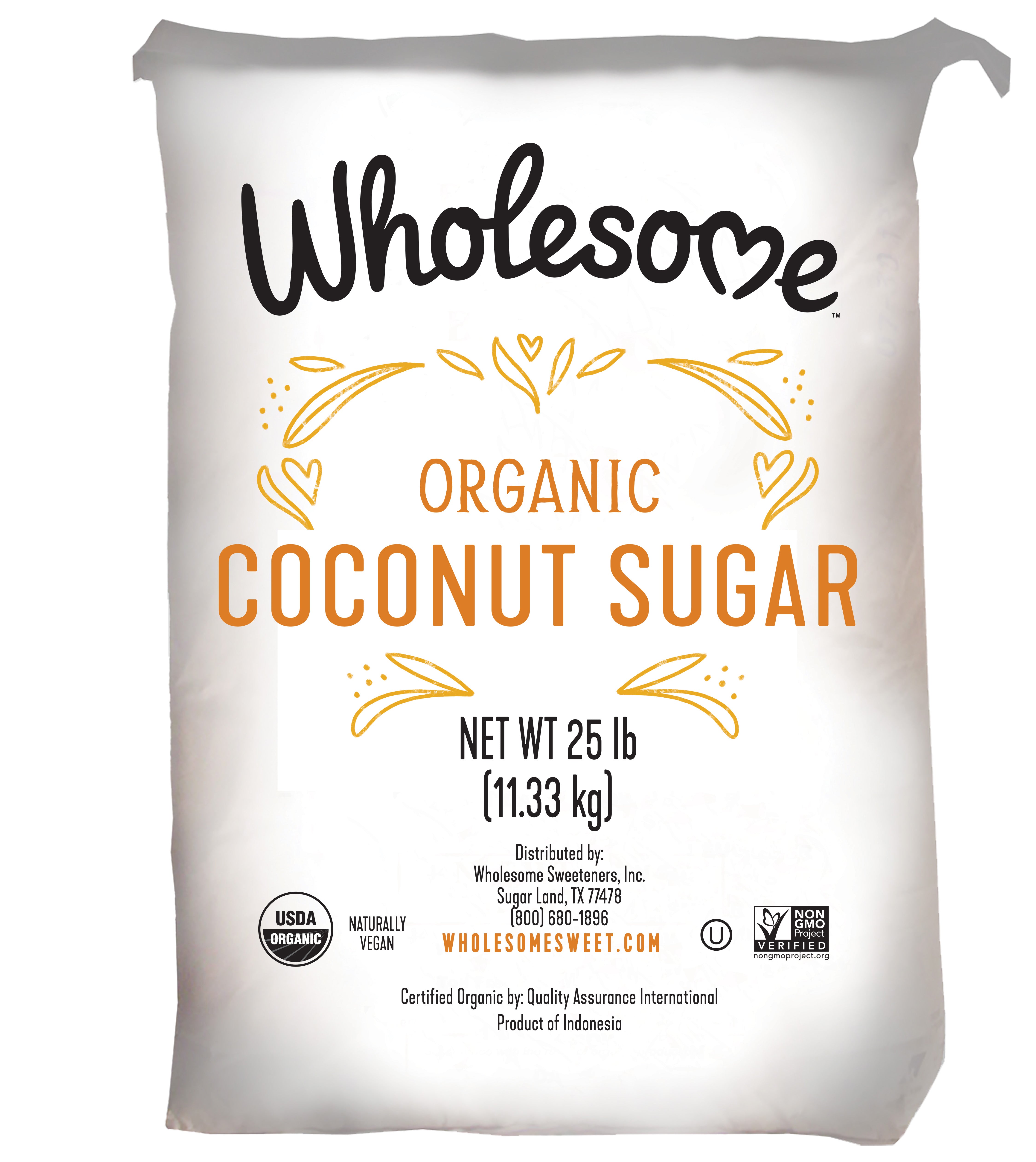 Wholesome Organic Coconut Sugar 25 Bag Whole Earth Brands