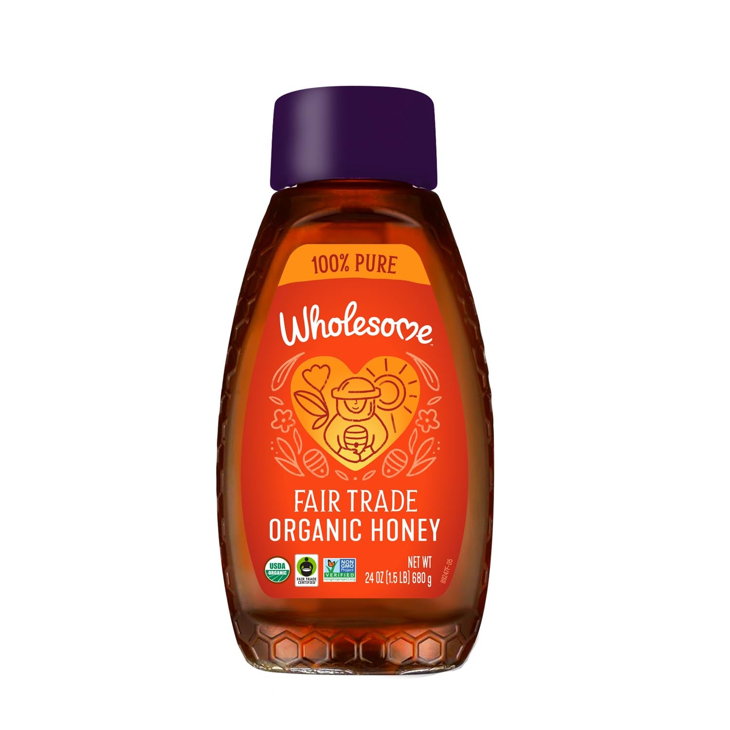 Wholesome Fair Trade Organic Honey - 6ct/24oz Bottle
