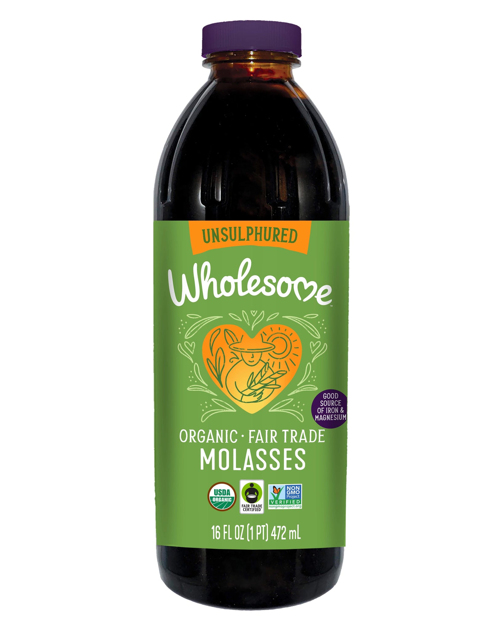 Wholesome Organic Fair Trade Molasses Case - 12ct/16oz Bottle