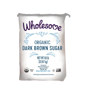 Wholesome Organic Dark Brown Sugar - 50lb Bag