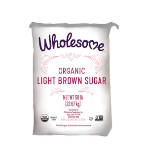 Wholesome Organic Light Brown Sugar - 50lb Bag