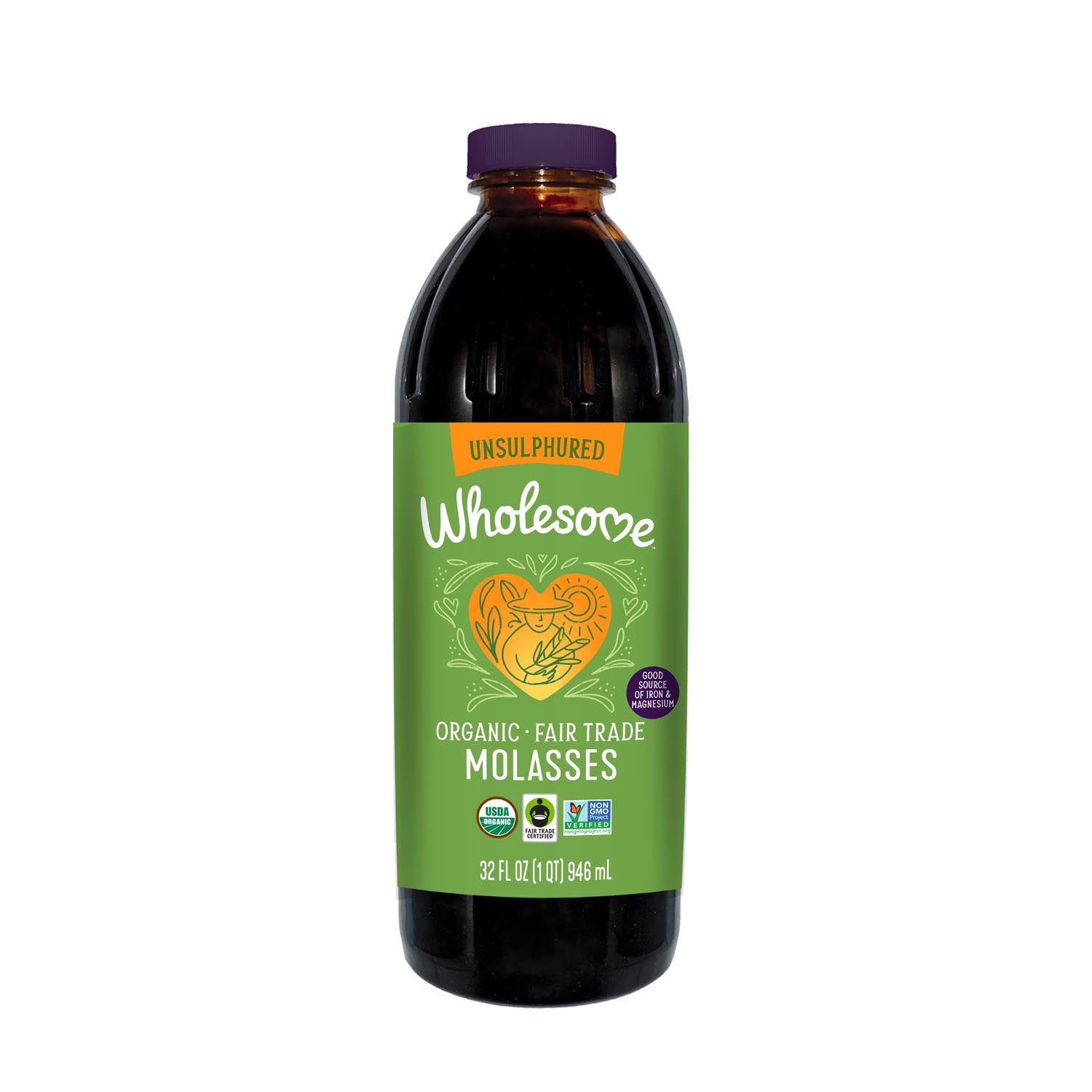 Wholesome Organic Fair Trade Molasses - 12ct/32oz Bottle